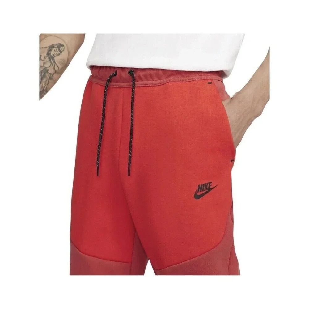 Nike Tech Fleece Jogger Pants Sweatpants Red Orange CU4495-662 Men's Sz Large